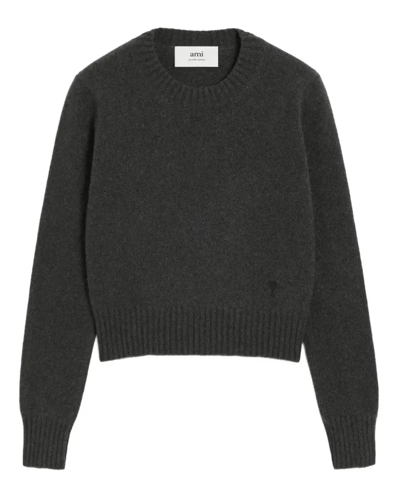 AMI Paris Kaschmirpullover mit rundem Ausschnitt - Grau Grau