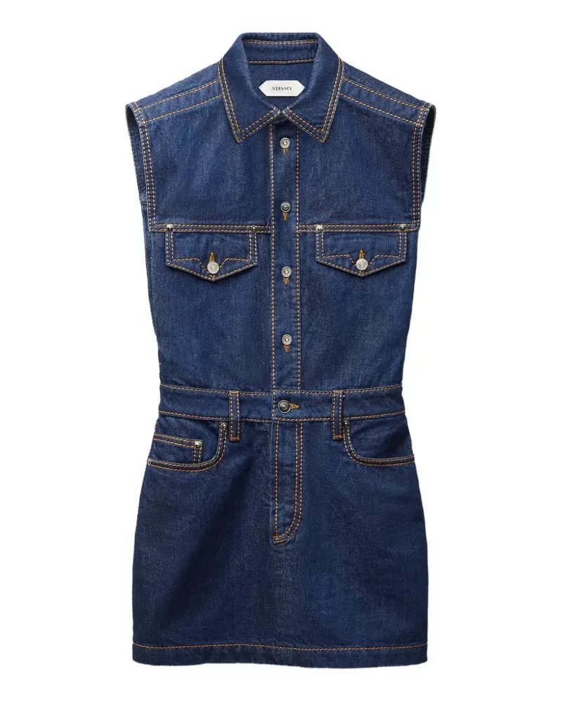 Versace Klassisches Jeans-Minikleid - Blau Blau