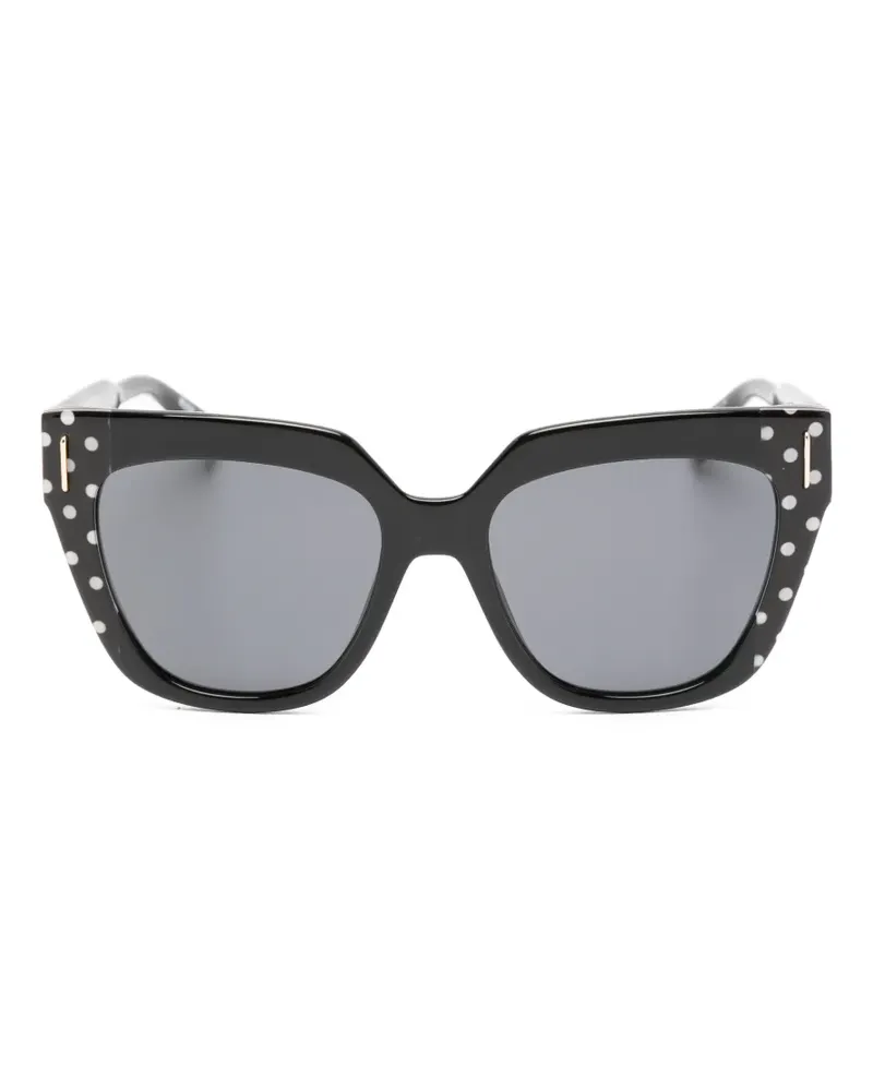 Moschino Sonnenbrille mit Polka Dots - Schwarz Schwarz