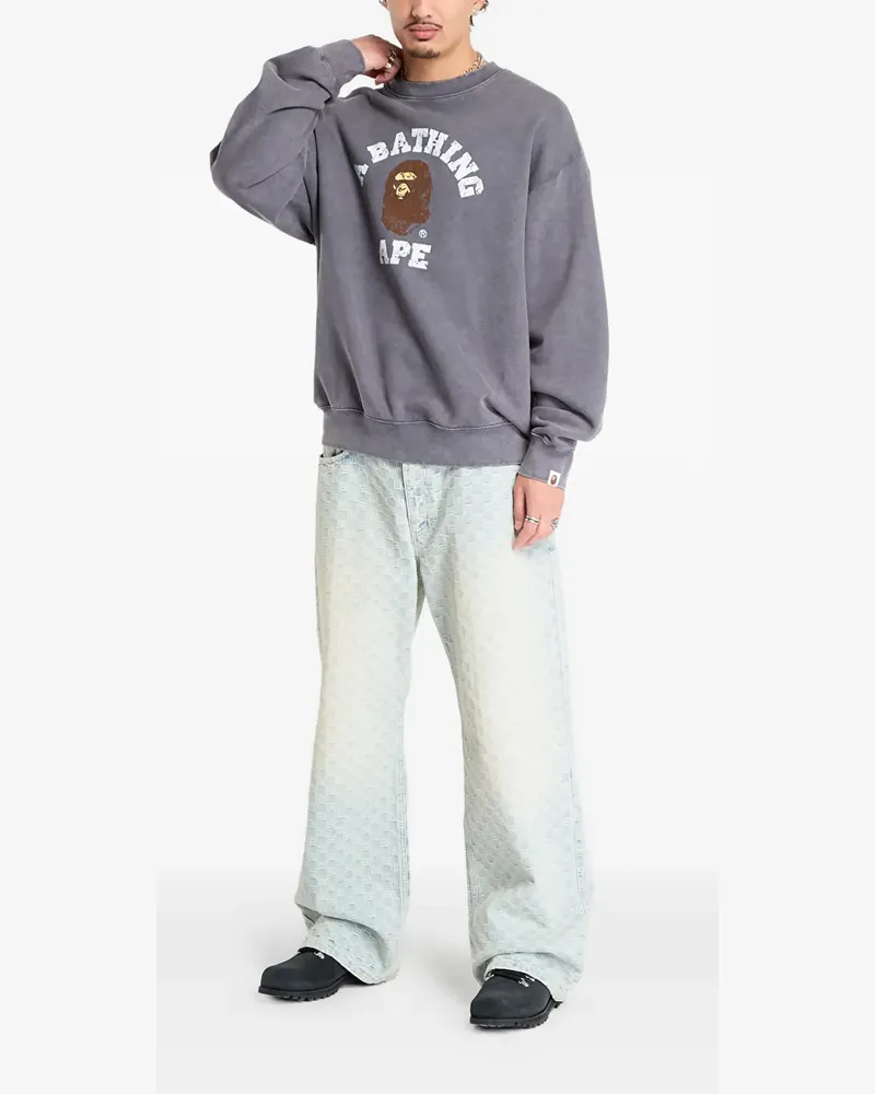 BAPE Sweatshirt mit Rundhalsausschnitt - Grau Grau
