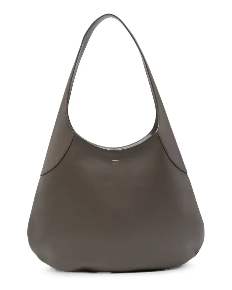 KHAITE Large Joan leather shoulder bag - Grau Grau