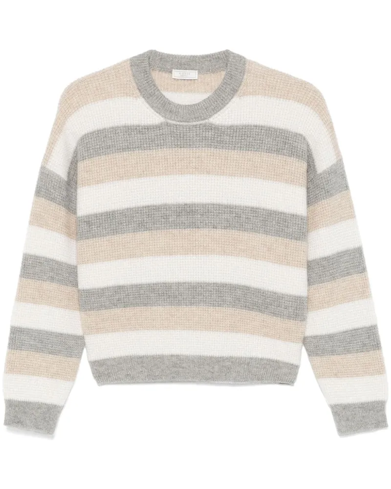 Peserico Gestreifter Pullover - Grau Grau
