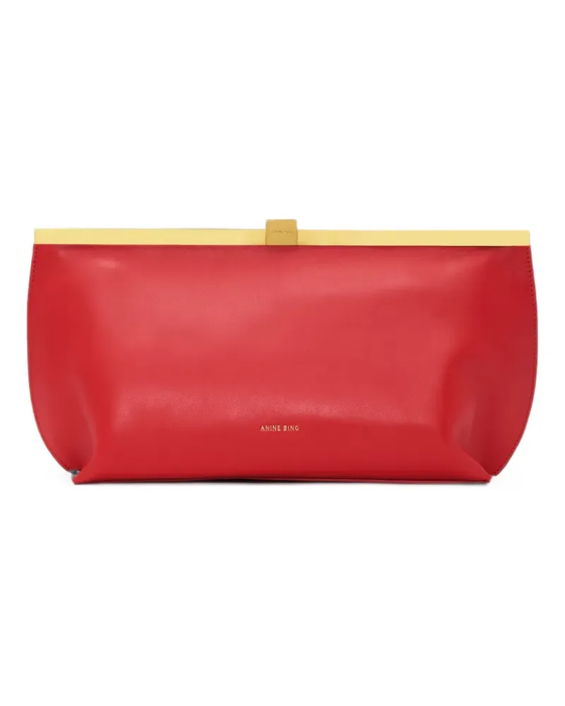 Anine Bing Aline Clutch mit Logo-Print - Rot Rot