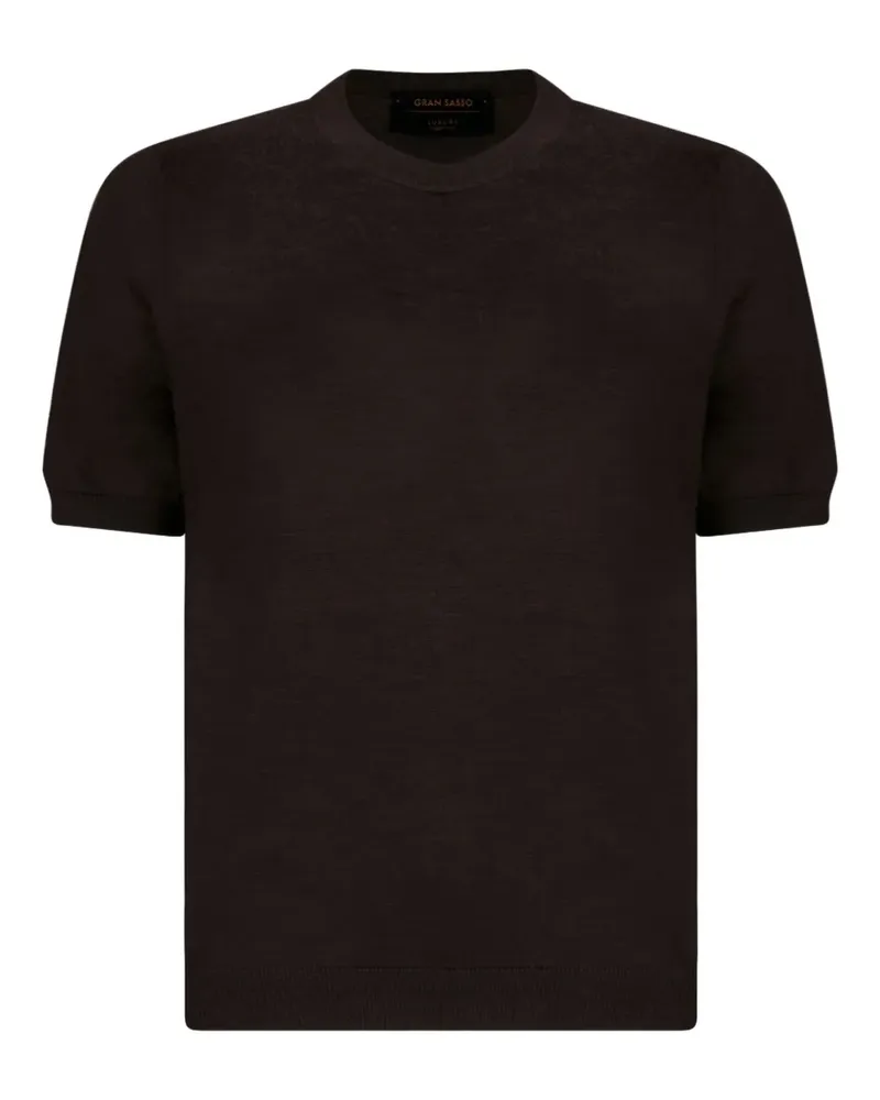 Gran Sasso T-Shirt mit Rundhalsausschnitt - Braun Braun