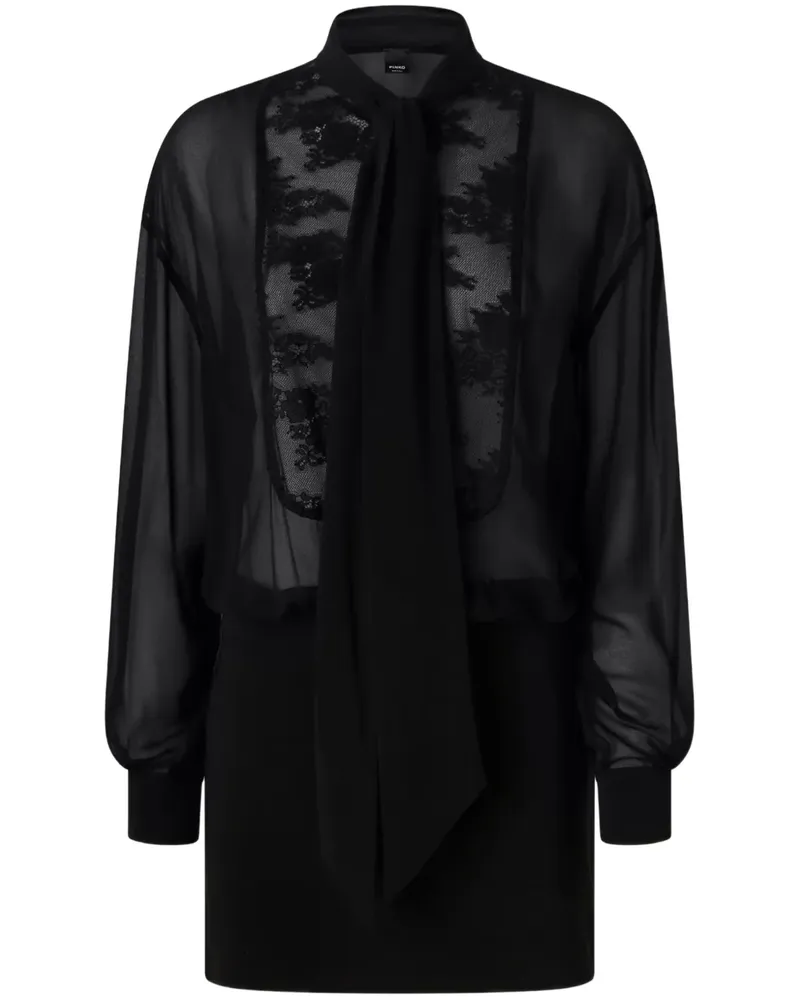 Pinko Minikleid mit Einsätzen - Schwarz Schwarz
