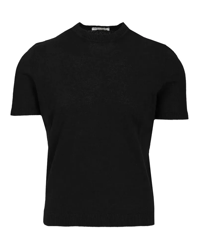 Al Duca D’Aosta 1902 ribbed-trim terry-effect T-shirt - Schwarz Schwarz