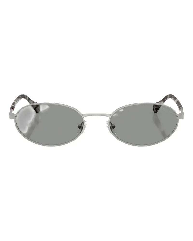 Emporio Armani oval-frame sunglasses - Silber Silber