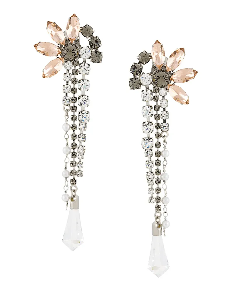 MSGM Ohrclips mit Blumendesign - Metallic Metallic