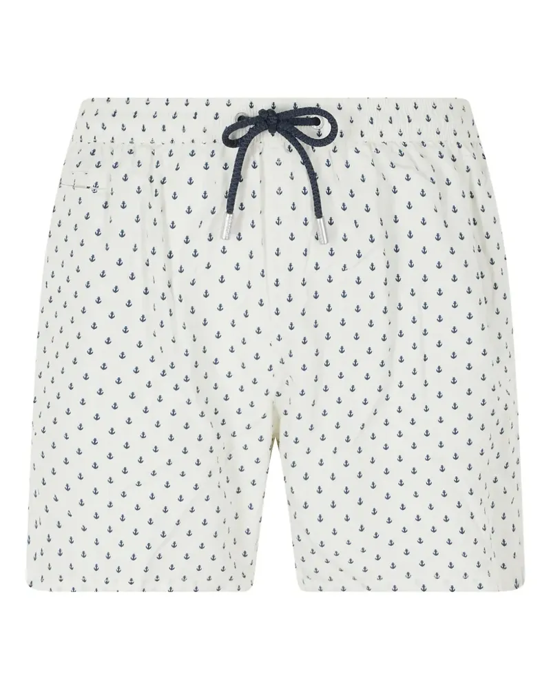 MC2 Saint Barth Lighting Micro anchor-print swim shorts - Weiß Weiß