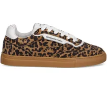 leopard-print sneakers - Braun