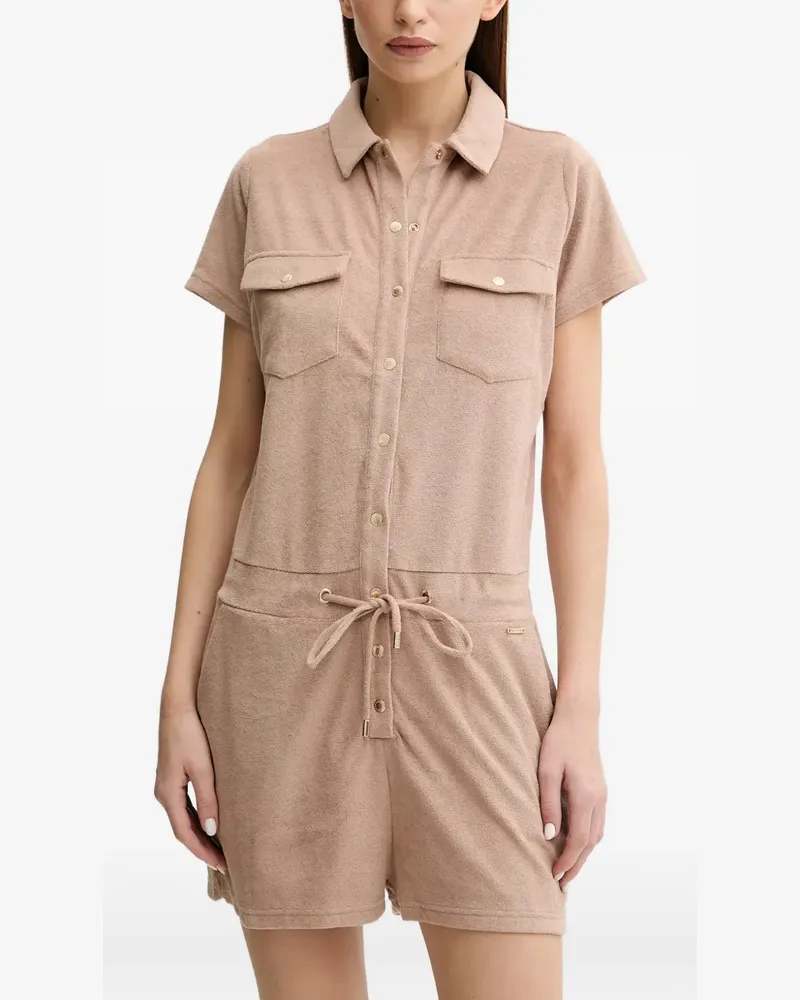 Melissa Odabash Geknöpfter Cheryl Playsuit mit Kordelzug - Nude Nude