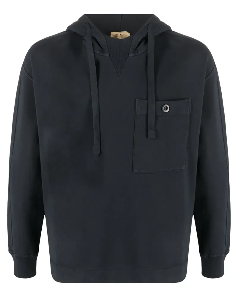 Ten c Hoodie mit Logo-Patch - Grau Grau