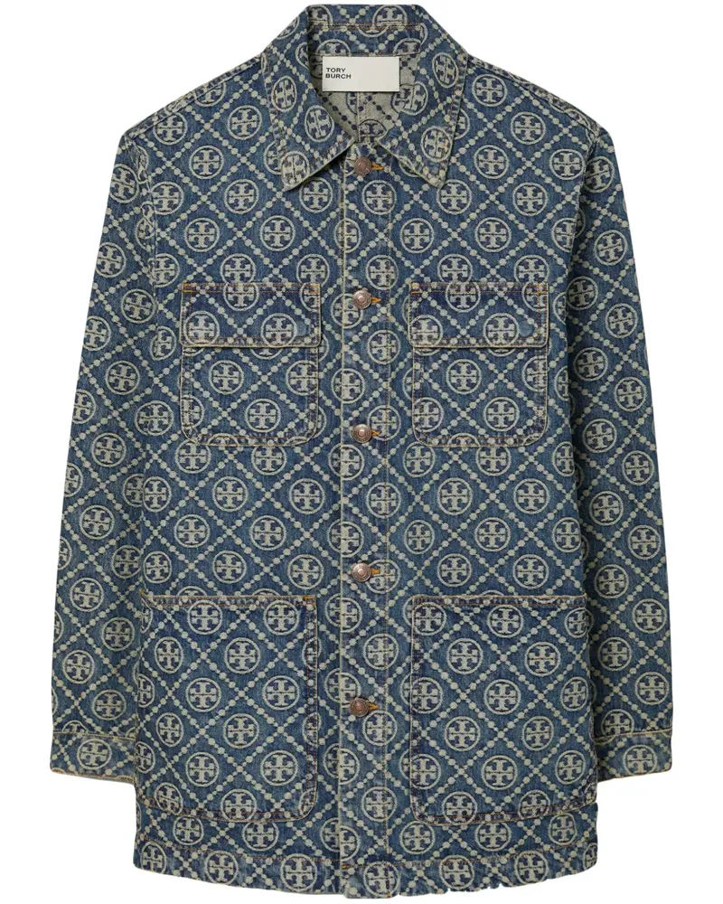 Tory Burch Jeansjacke mit aufgesetzten Taschen - Blau Blau
