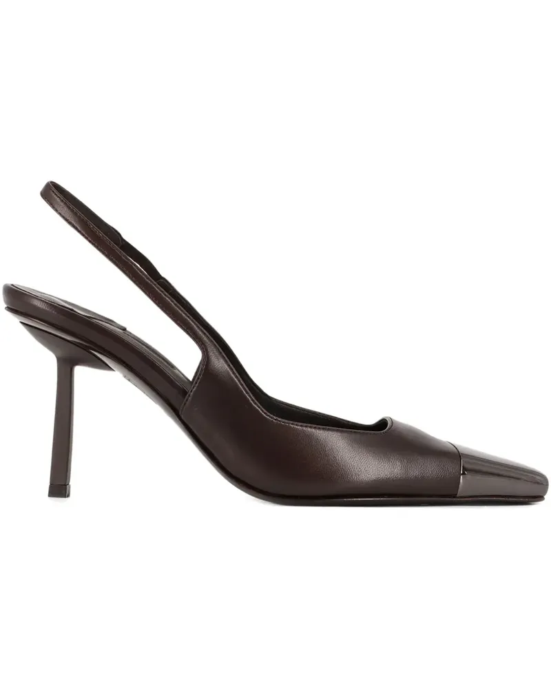 Le Silla slingback metallic-toe pumps - Braun Braun