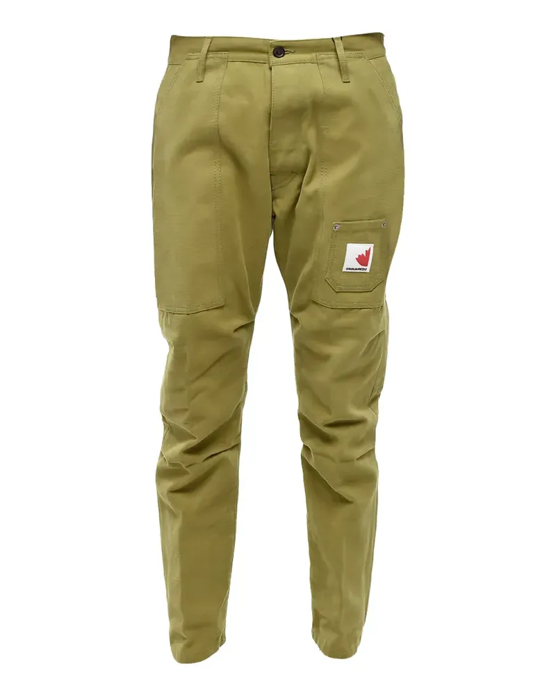Dsquared2 Hose mit Logo-Patch - Grün Grün