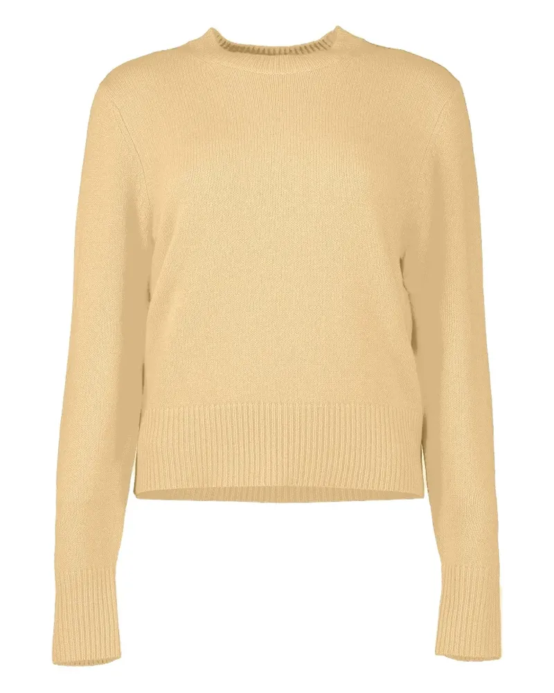 ALLUDE long-sleeve ribbed-hem sweater - Nude Nude