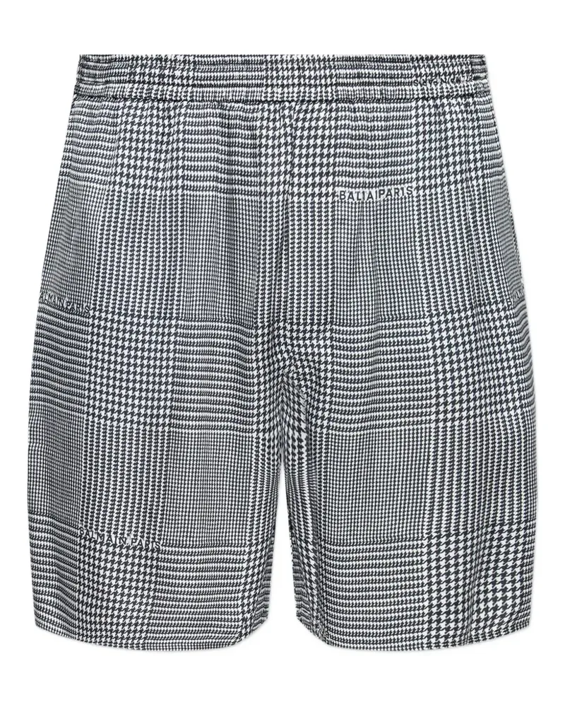 Balmain houndstooth elasticated shorts - Grau Grau