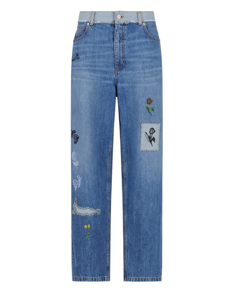 Marni Bestickte Jeans - Blau Blau