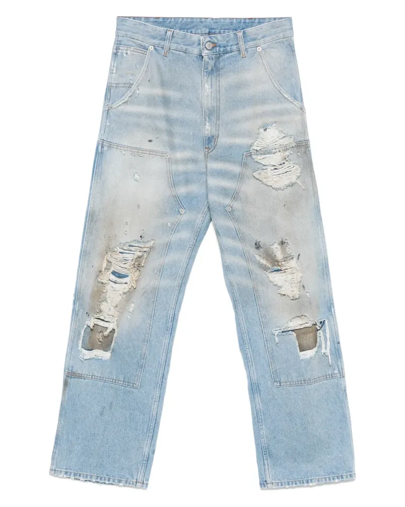 Maison Margiela Jeans in Distressed-Optik - Blau Blau