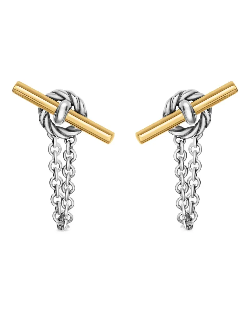 David Yurman 18kt DY Mercer® Goldohrringe - Silber Silber