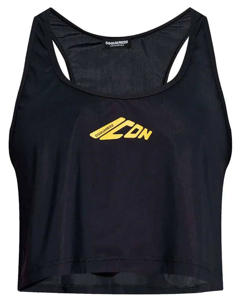 Dsquared2 logo-print tank top - Schwarz Schwarz