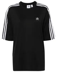 adidas T-Shirt mit 3 Streifen Schwarz