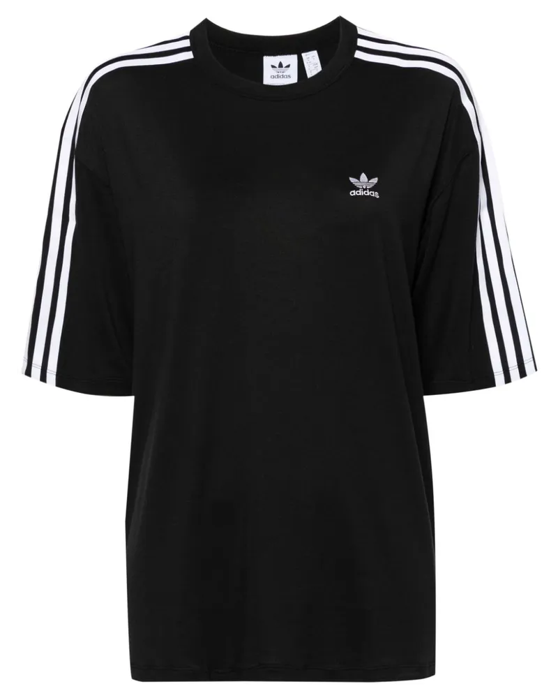 adidas T-Shirt mit 3 Streifen Schwarz