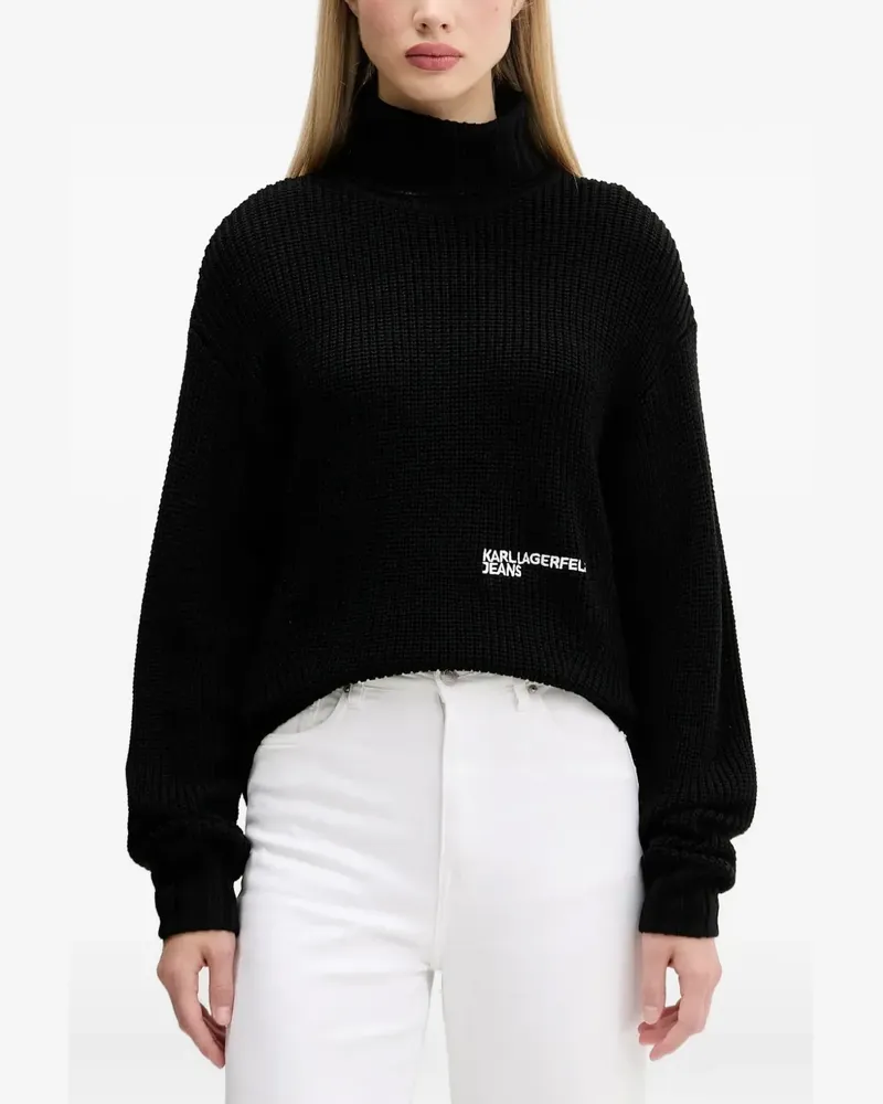 Karl Lagerfeld roll-neck logo sweater - Schwarz Schwarz