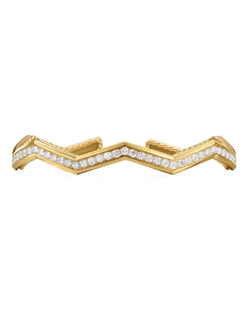 David Yurman 18kt Zig Zag Stax™ Gelbgoldarmspange mit Diamanten (5mm Gold