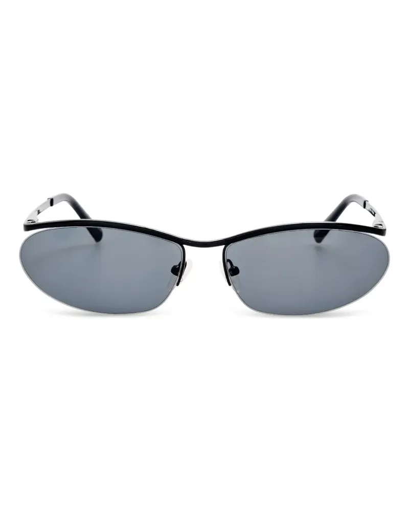 Linda Farrow oval-frame sunglasses - Schwarz Schwarz