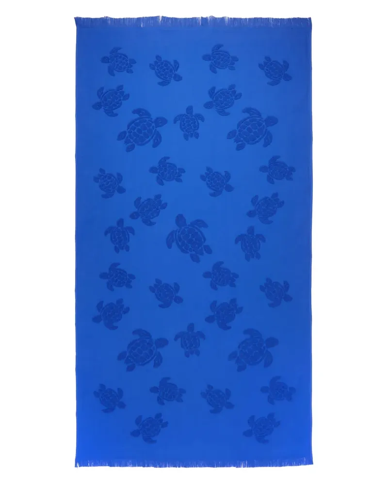 Vilebrequin Turtle Strandtuch aus Jacquard - Blau Blau