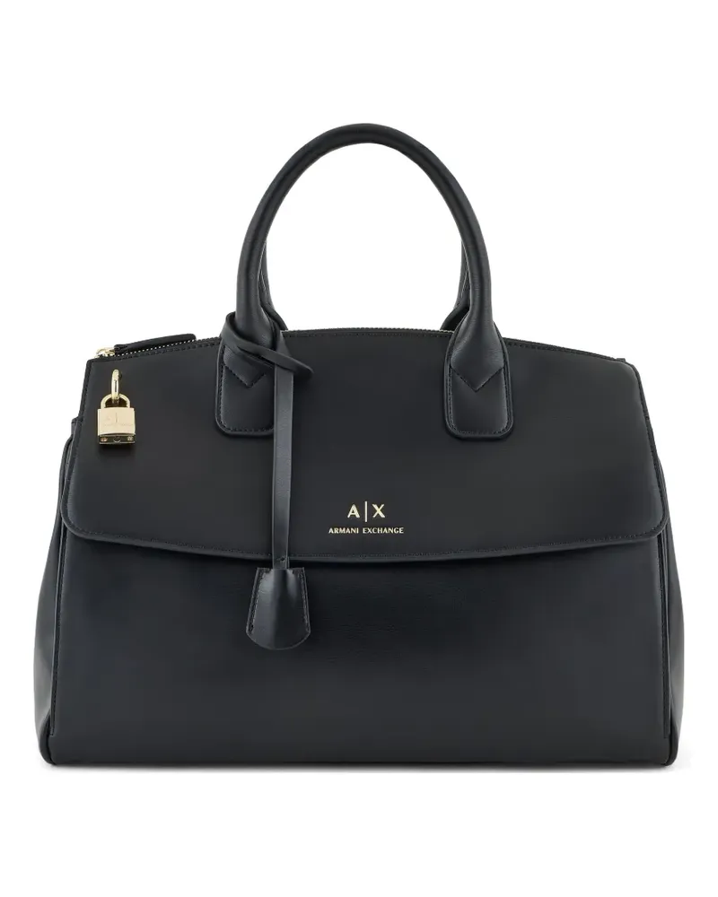 Armani Exchange Handtasche mit Logo-Print - Schwarz Schwarz