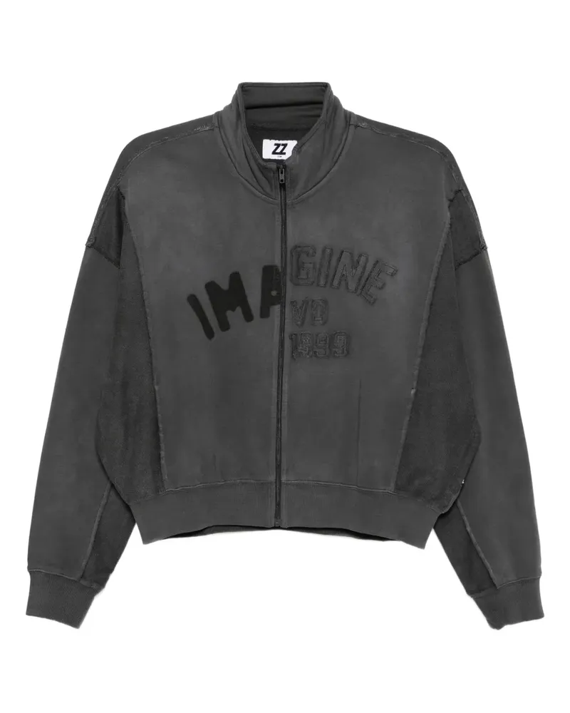 Izzue Sweatshirt mit Kontrasteinsätzen - Grau Grau