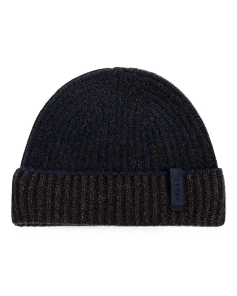 SEASE Gerippte Beanie - Blau Blau