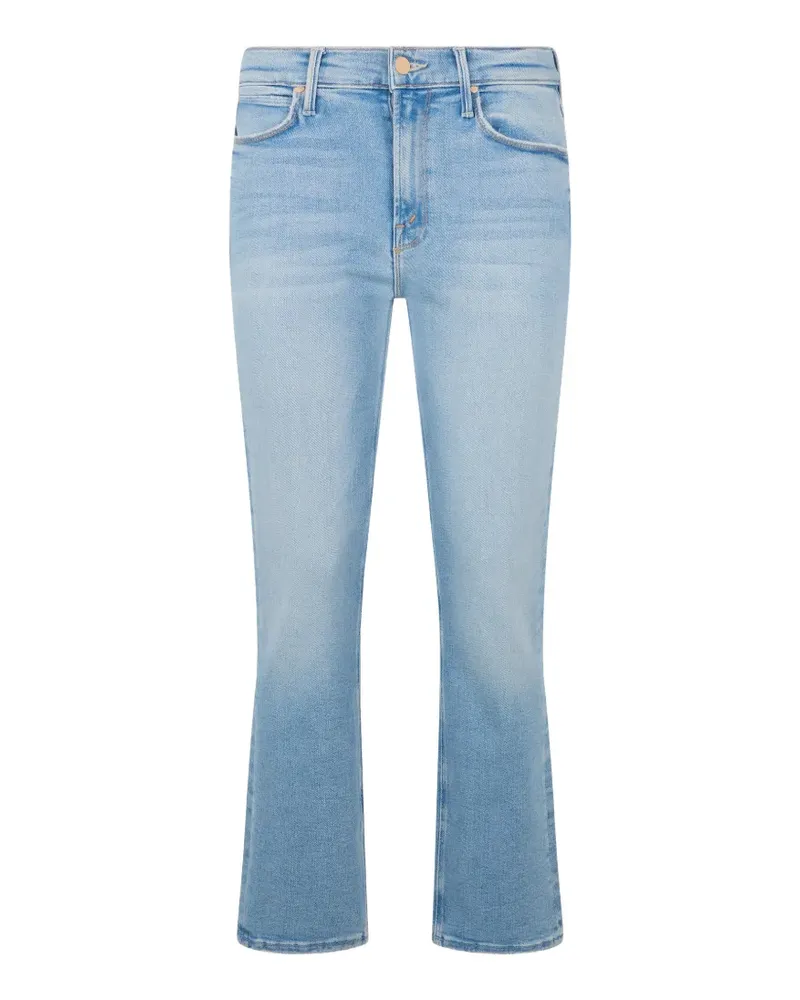 Mother embroidered-logo flared jeans - Blau Blau