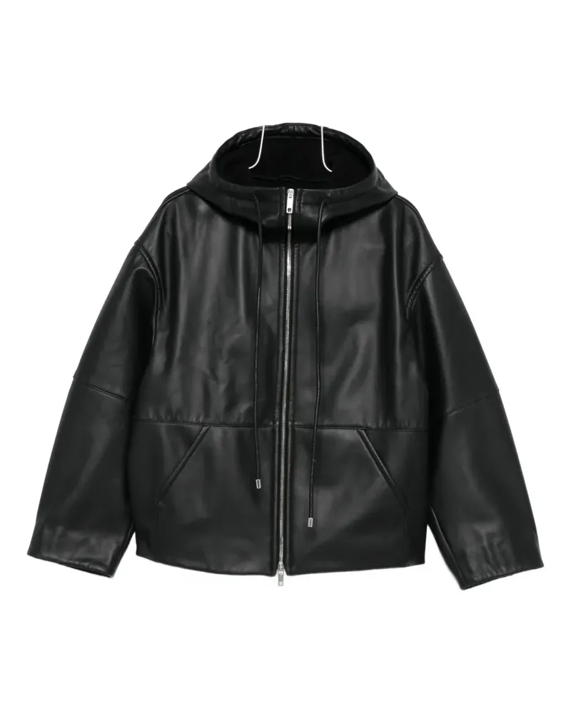 SPORTMAX hooded zip-up jacket - Schwarz Schwarz