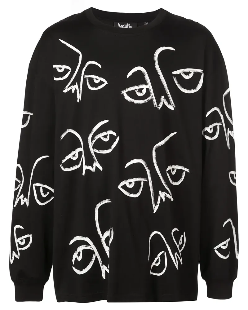 Haculla Stroke Of A Kind' Langarmshirt - Schwarz Schwarz