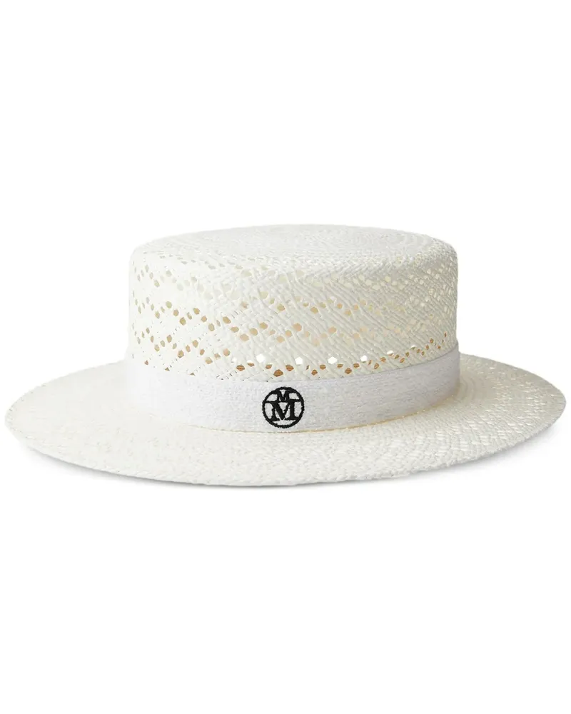 Maison Michel Fedora aus Stroh - Weiß Weiß