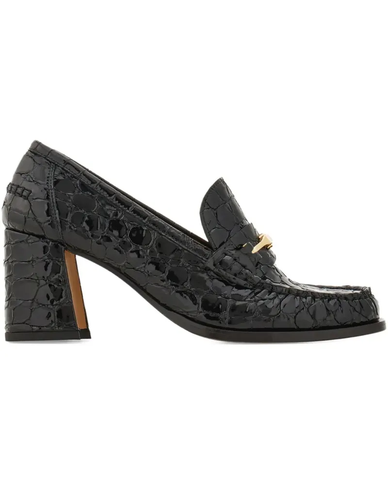 Ferragamo Loafer aus Leder 70mm - Schwarz Schwarz