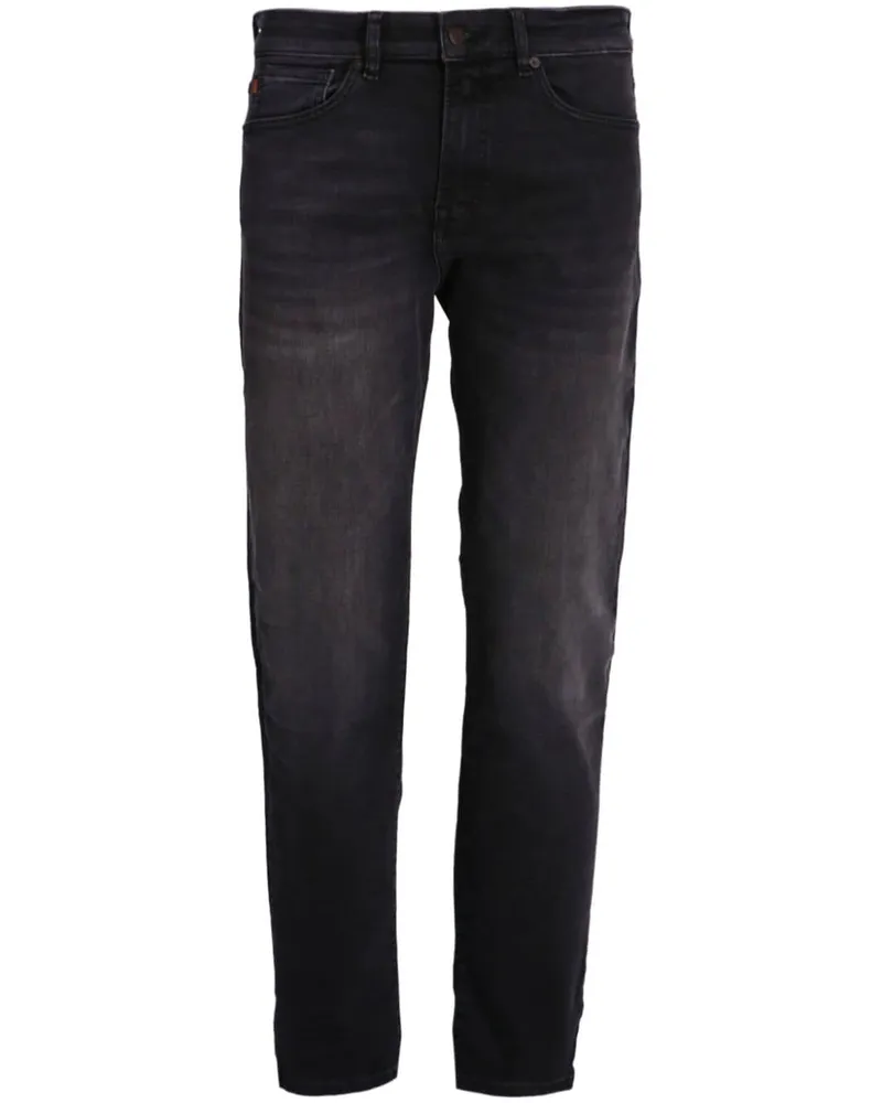 HUGO BOSS Klassische Tapered-Jeans - Schwarz Schwarz
