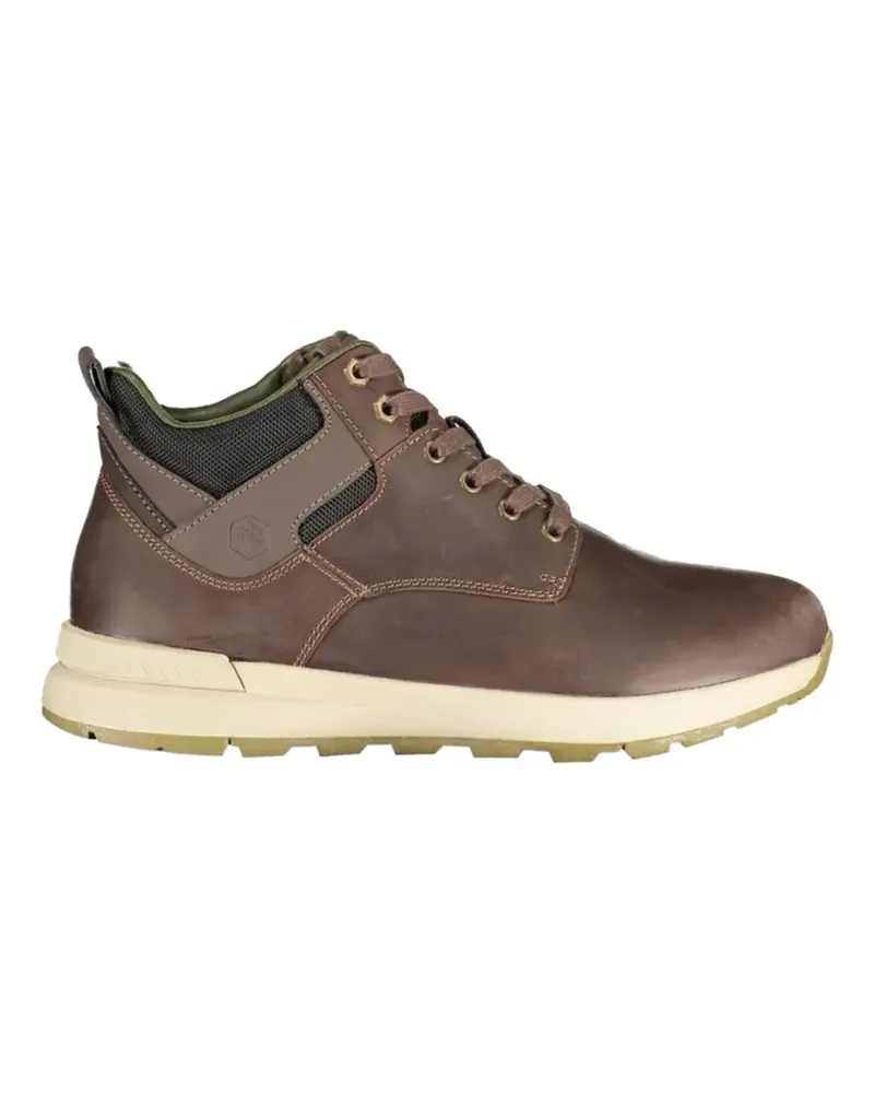 Lumberjack Dominic Chukka lace-up panelled ankle boots - Braun Braun