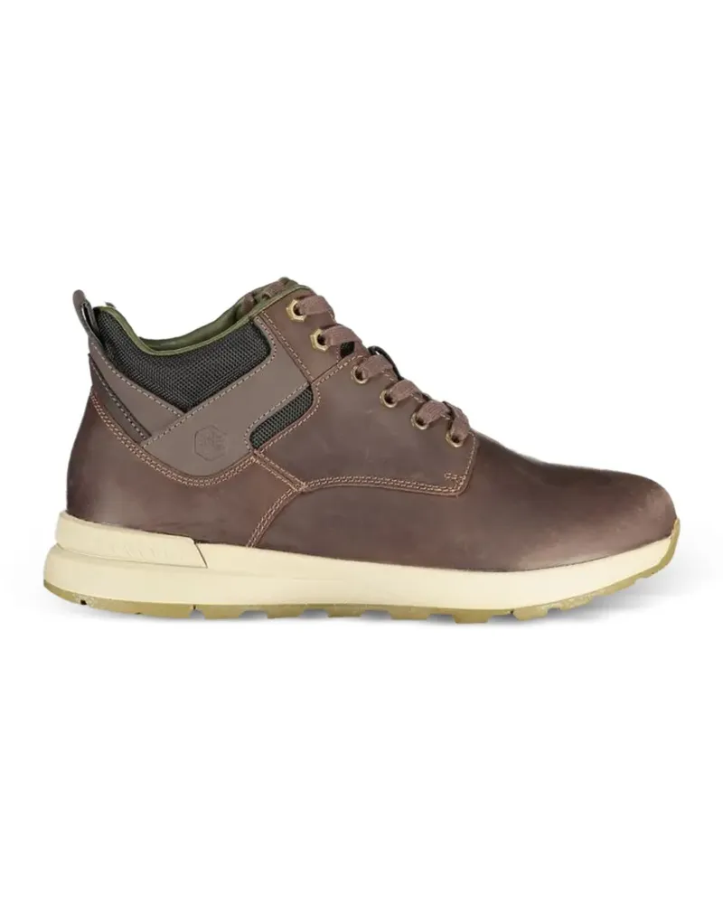 Lumberjack Dominic Chukka lace-up panelled ankle boots - Braun Braun