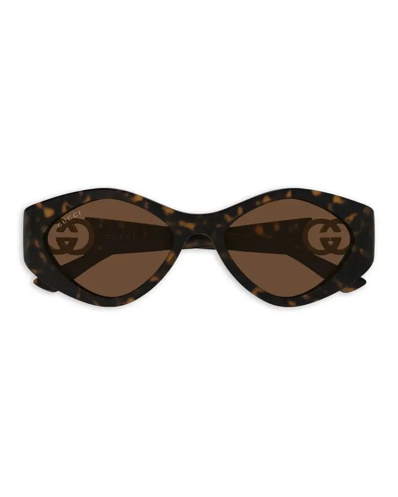 Gucci geometric-frame sunglasses - Braun Braun