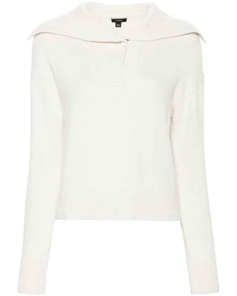 Joseph Strickpullover mit Poloshirtkragen - Weiß Weiß