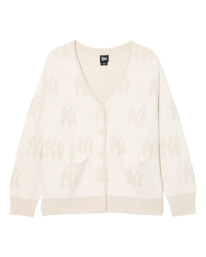 New Era Cardigan mit Monogramm - Nude Nude