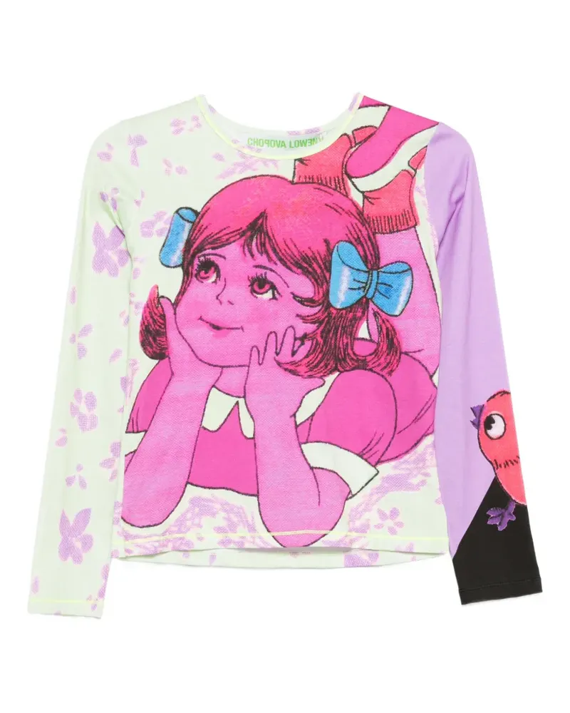 CHOPOVA LOWENA Daydream graphic-print T-shirt - Rosa Rosa