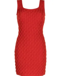 Ports 1961 Minikleid mit 3D-Strickmuster Rot