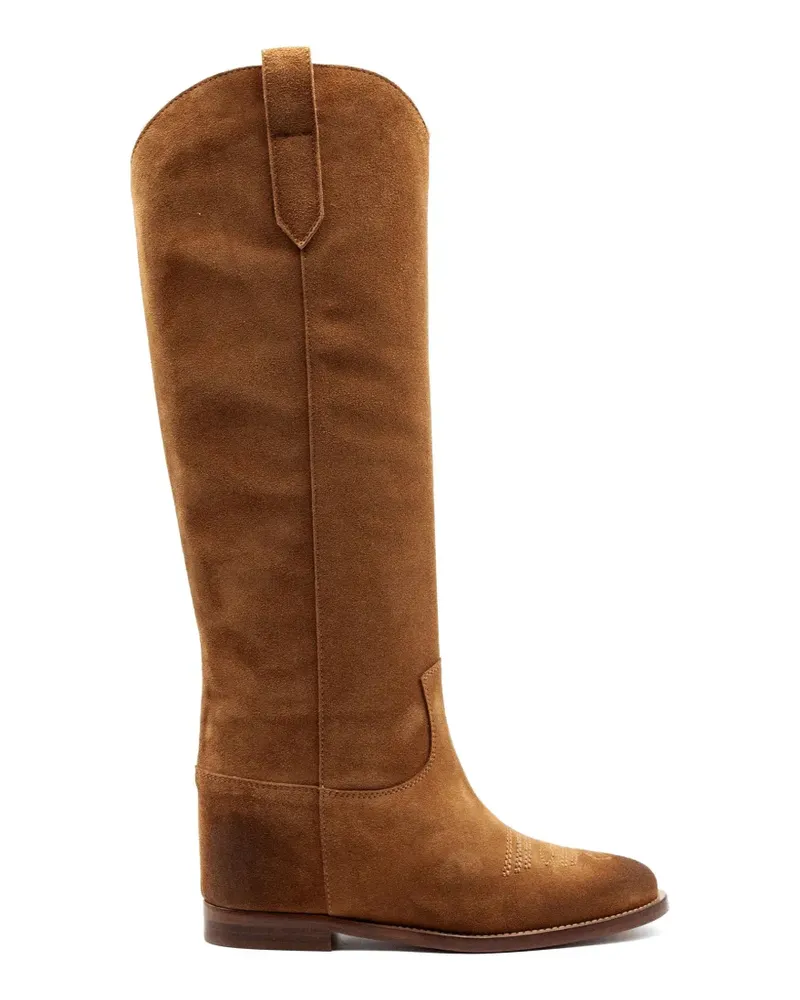 Via Roma 15 stitching knee-high boots - Braun Braun