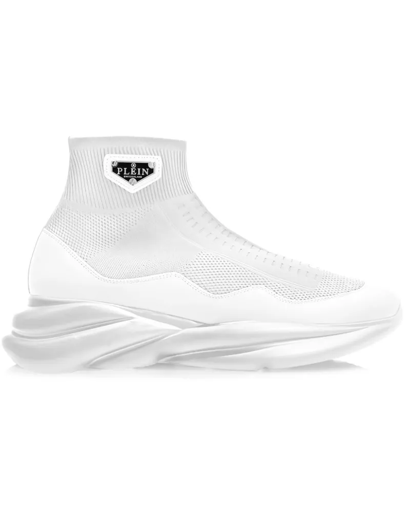 Philipp Plein Skywalker Sneakers mit Logo-Applikation - Weiß Weiß