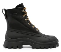 Knöchelhohe Schnürstiefel - Schwarz